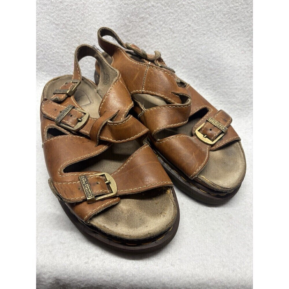 Vintage Dr. Martens 13 US Made in England Rare 8209 Triple Buckle 90s Sandals